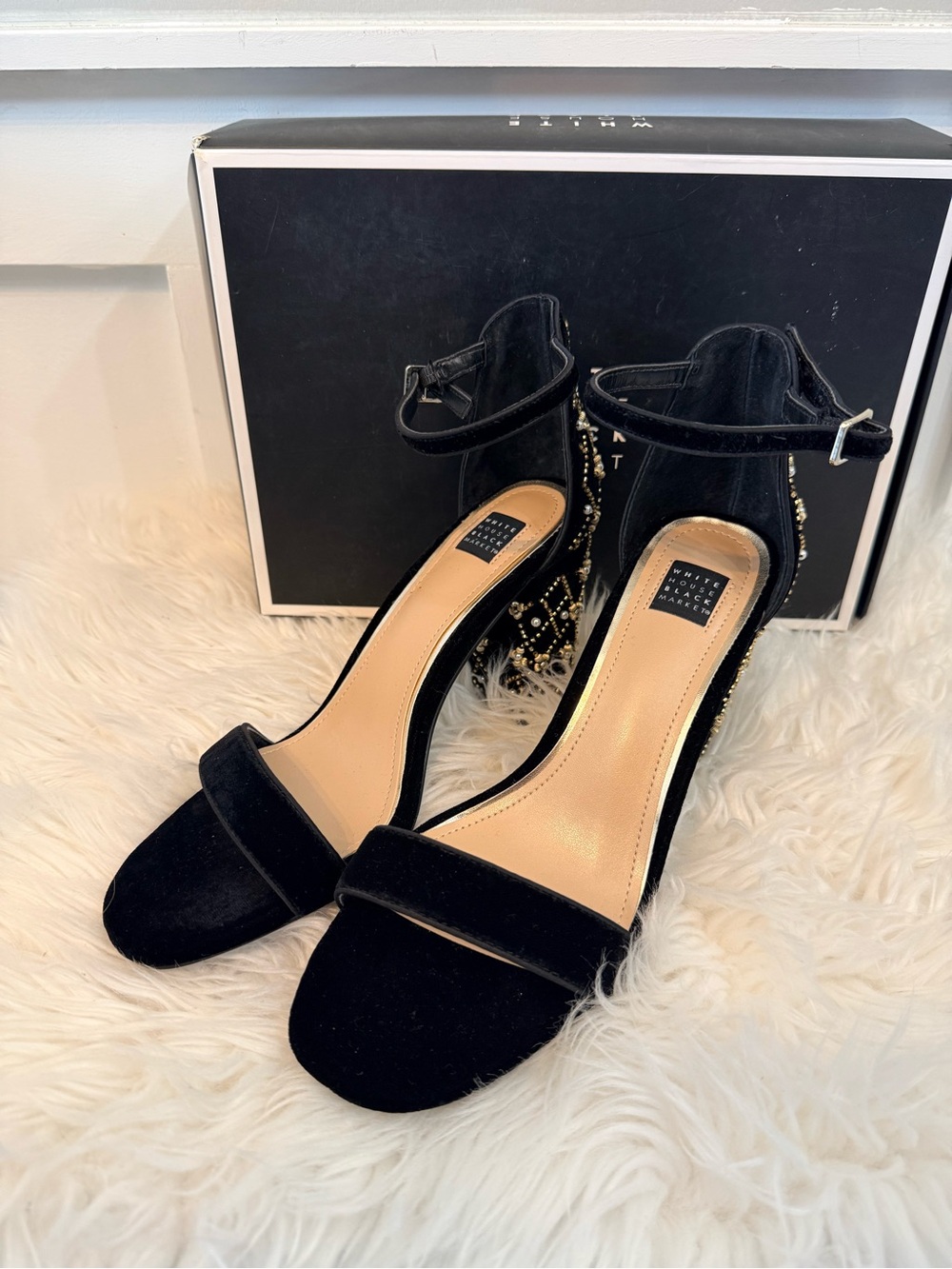• White House Black Market "Josie" Embellished Block Heels